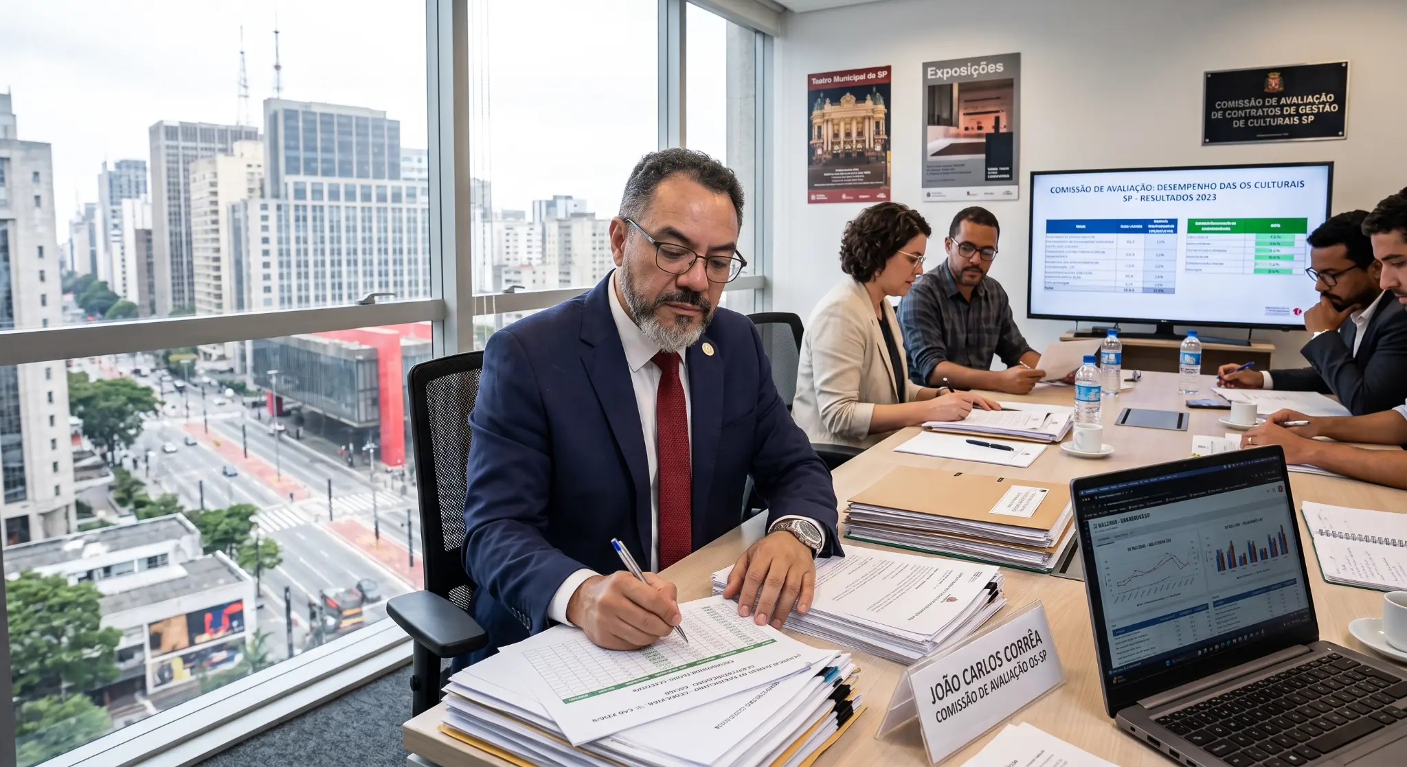 João Carlos Corrêa participando de reunião da Comissão de Avaliação de Contratos de Gestão de Organizações Sociais de Cultura de São Paulo