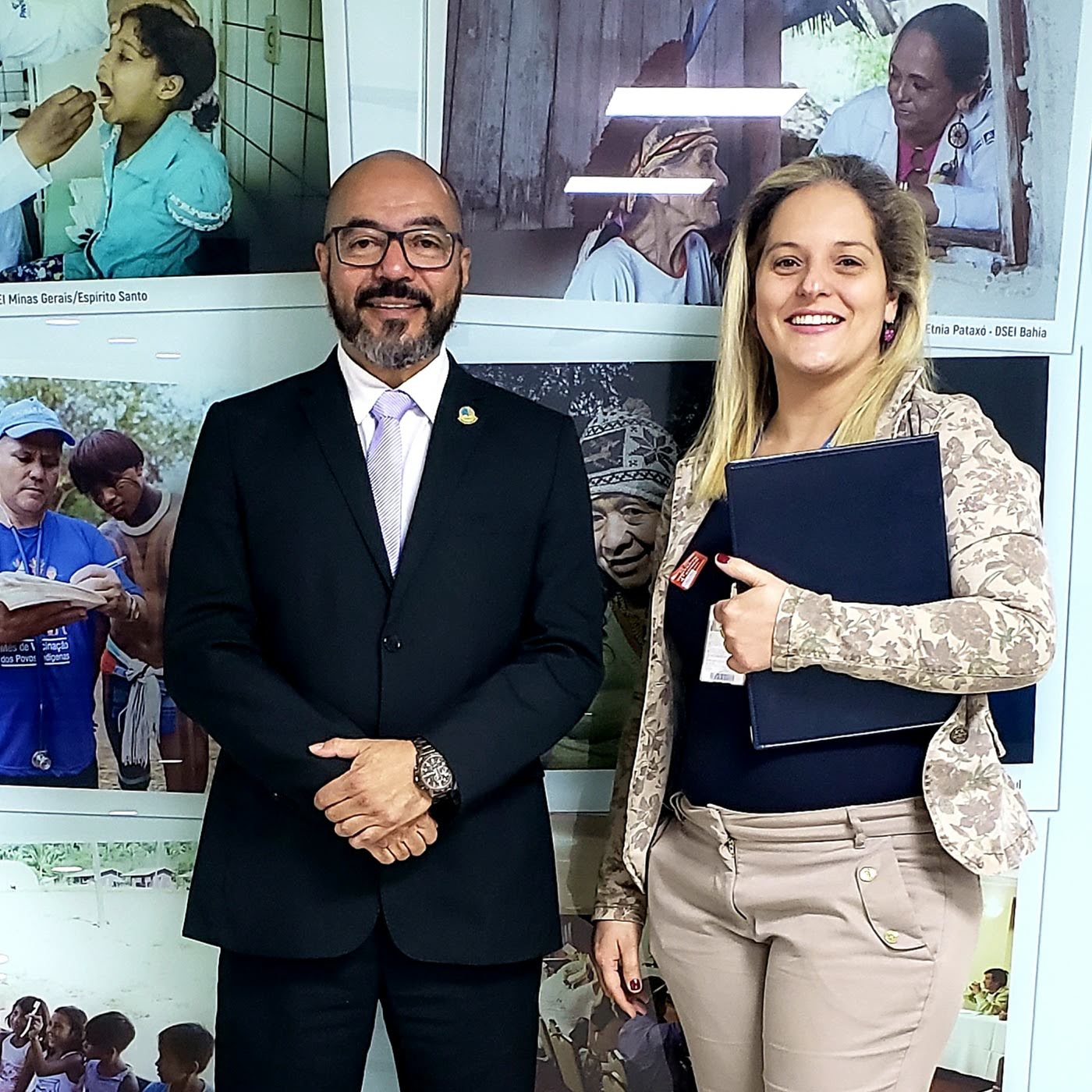 João Carlos Corrêa com integrantes da assessoria superior do senador Chico Rodrigues durante atividade externa.